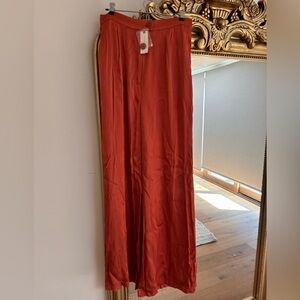 Anthropologie wide leg silky pant
